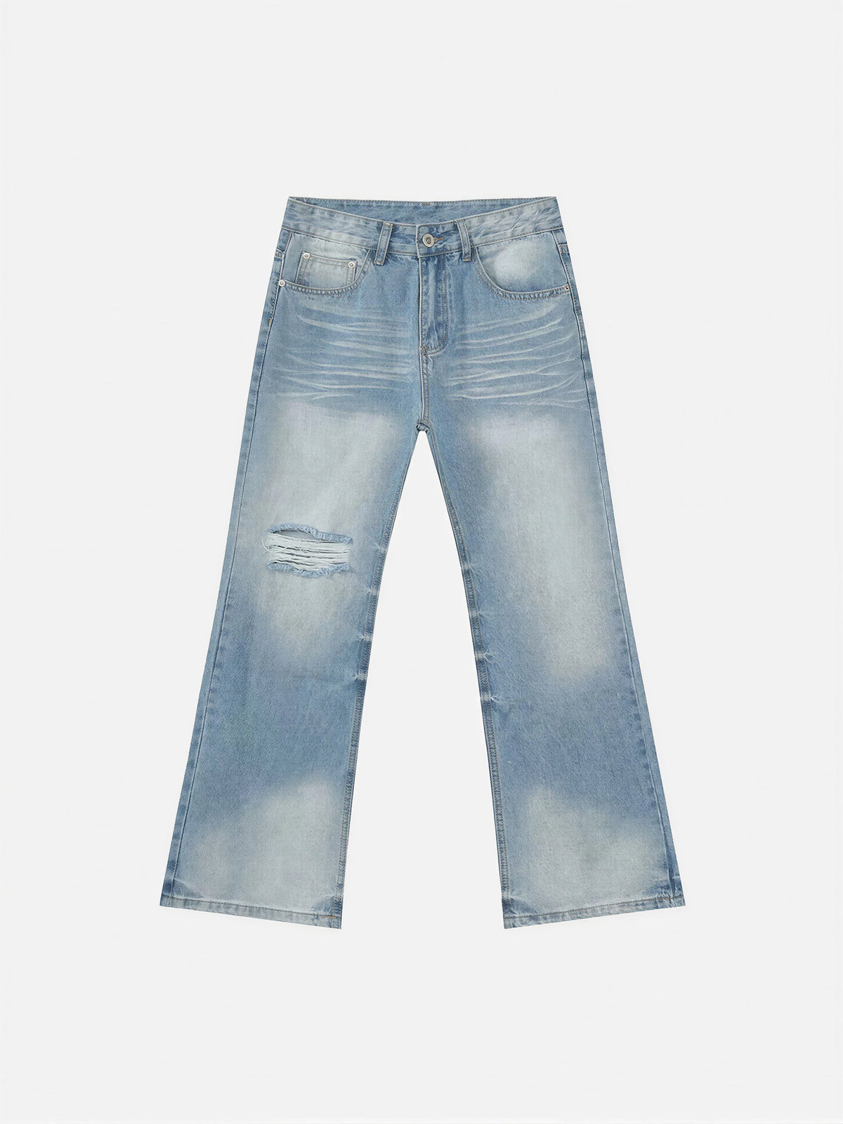 American-style High-street Washed Flared Jeans