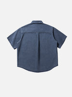 Japanese-style Vintage Washed & Distressed Work Shirt