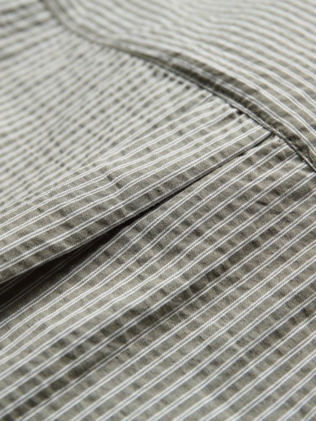 Seersucker Striped Long-sleeve Shirt