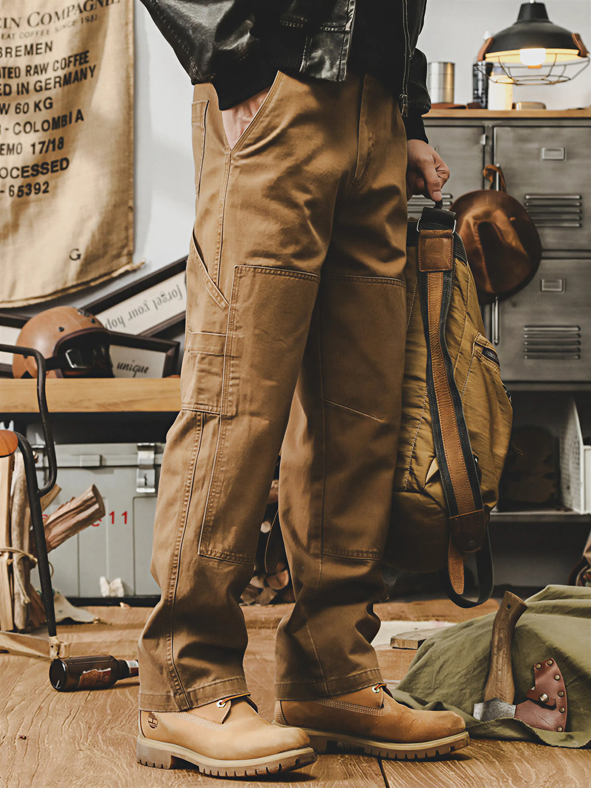 Heavyweight Straight-leg Work Pants (vintage Style)
