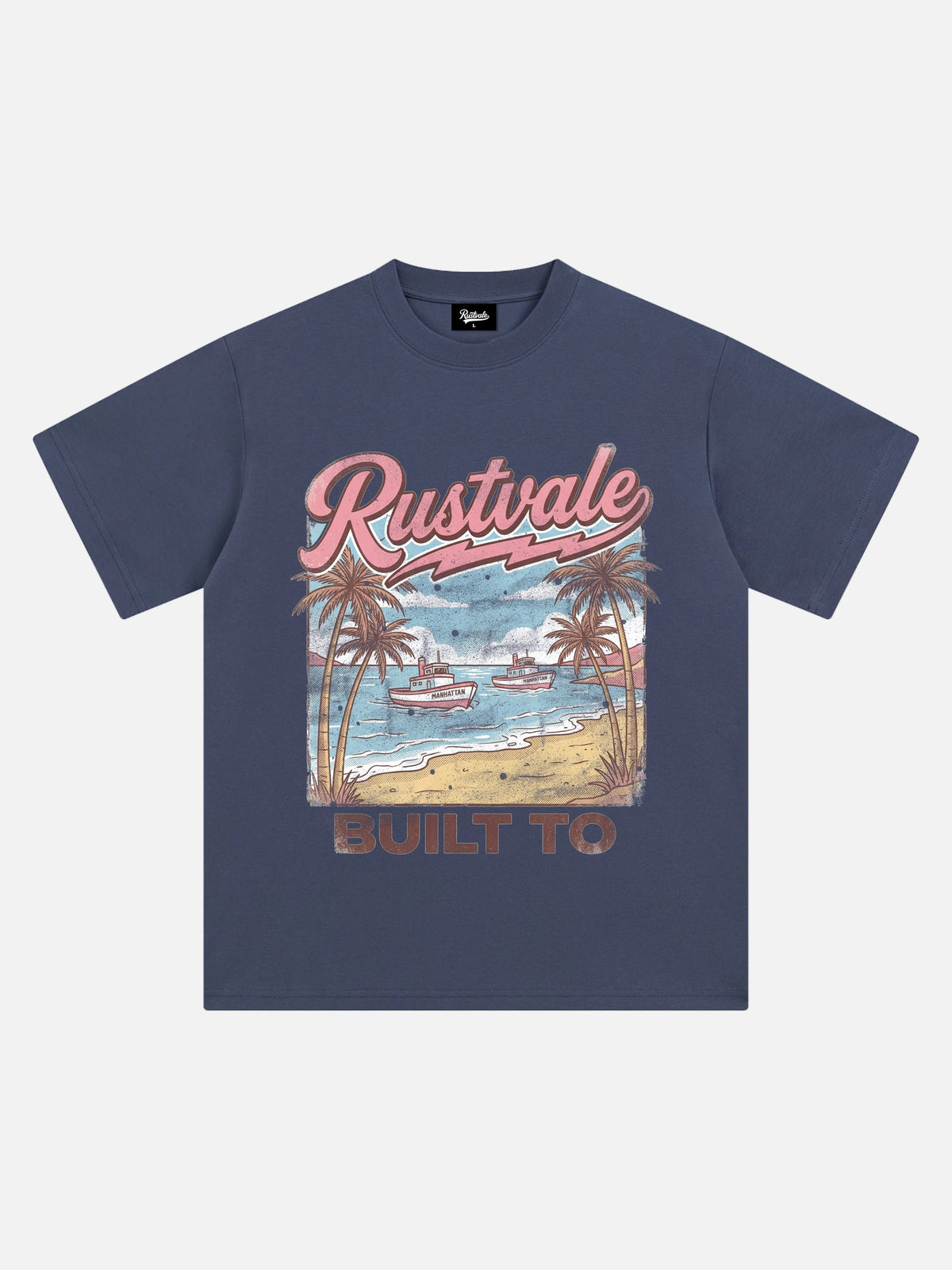 Retro Tropical Coast Printed Tee