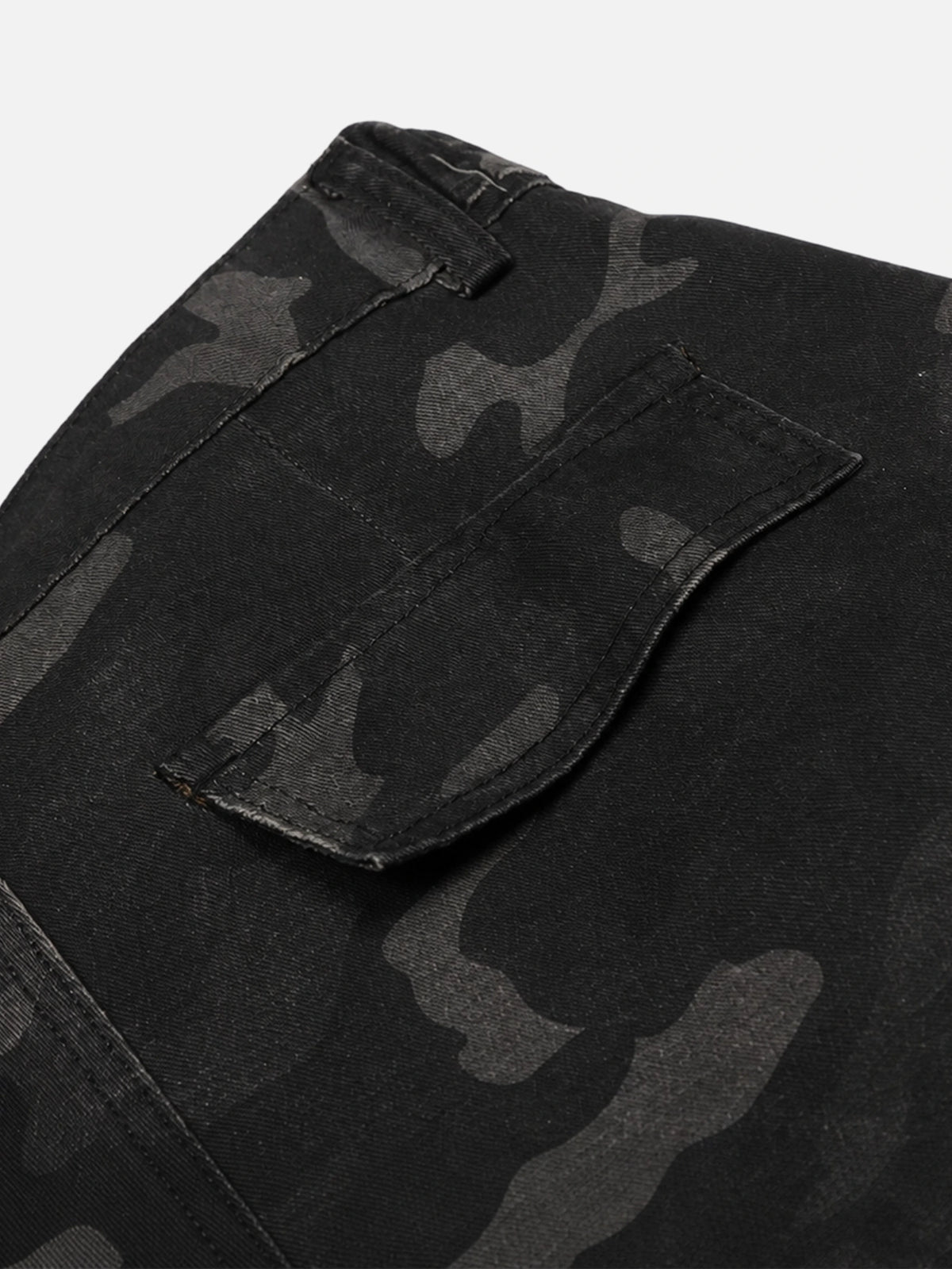 High-street Camouflage Cargo Denim Capris