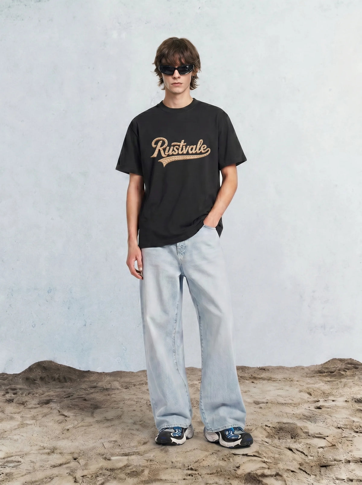 Rustvale Ziegelbuchstaben T-Shirt