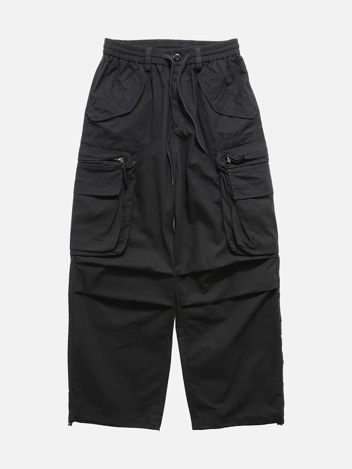Wide-leg Cargo Pants With Large Pockets