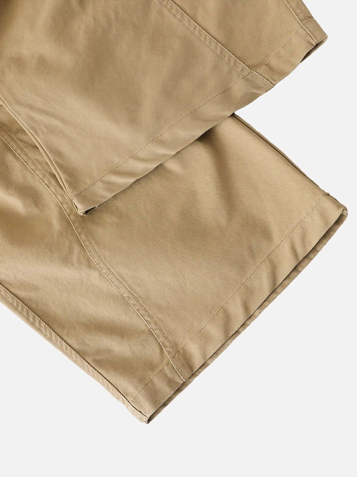 Faux Two-piece Loose-fit Canvas Cargo Pants