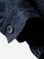 Embroidered "old Money" Style Collared Zip Jacket