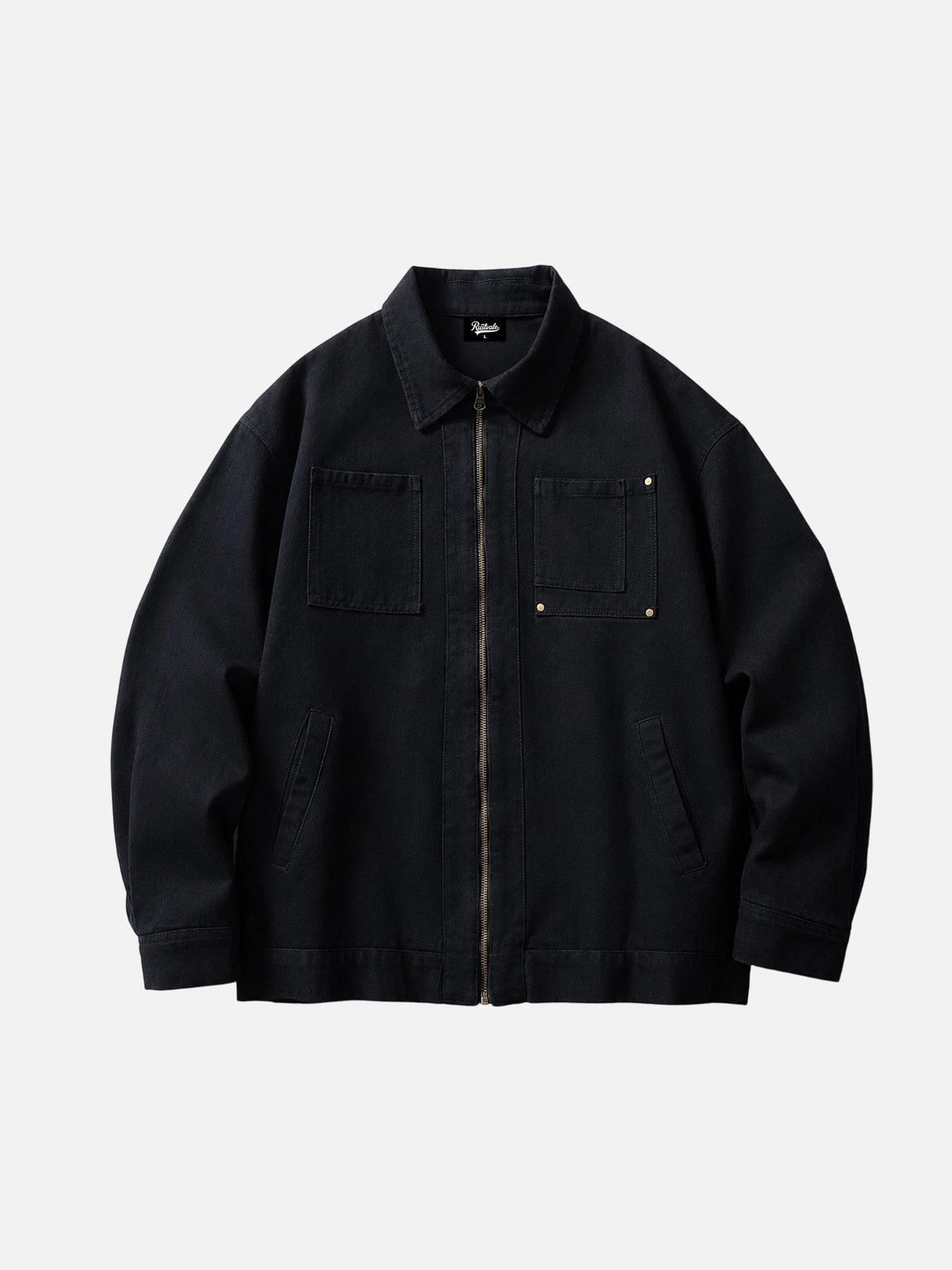 Solid-Color Casual Workwear Jacket