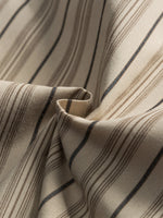Oversized Striped Short-sleeve Work Shirt
