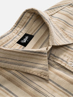Corduroy Striped Short-sleeve Shirt