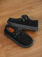 Retro, Versatile, Closed-toe Platform Shoes