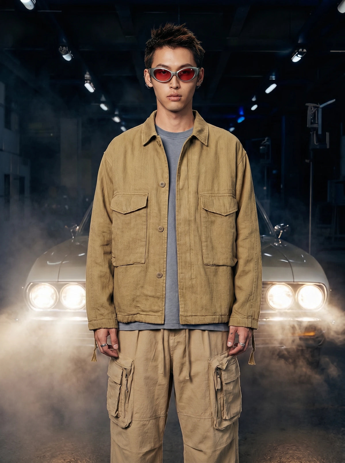 Japanese-style Large-pocket Work Jacket