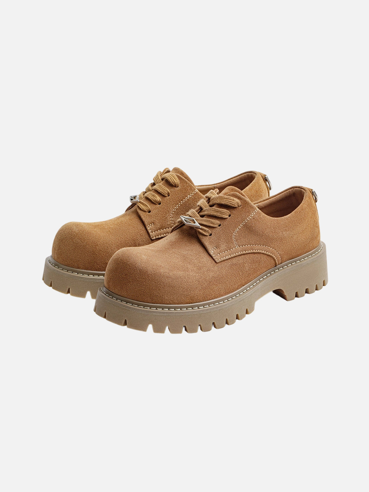Height-increasing Commuter Work Shoes — Round-toe Leather Footwear