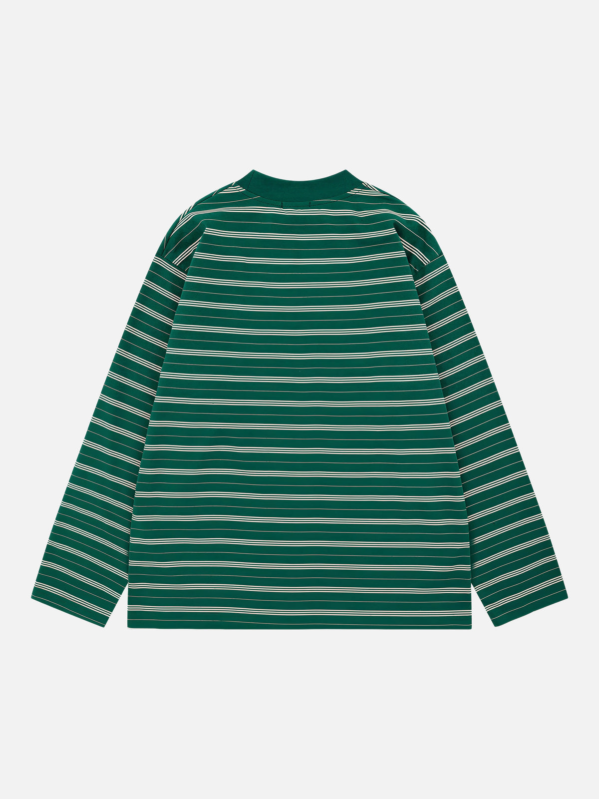 Color-block Striped Loose-fit Long-sleeve T-shirt