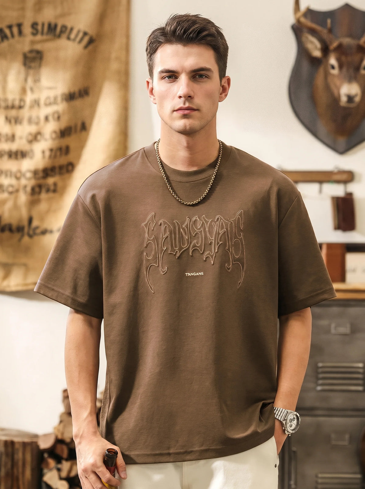 Vintage-style Anti-wrinkle, Quick-dry, Loose-fit T-shirt