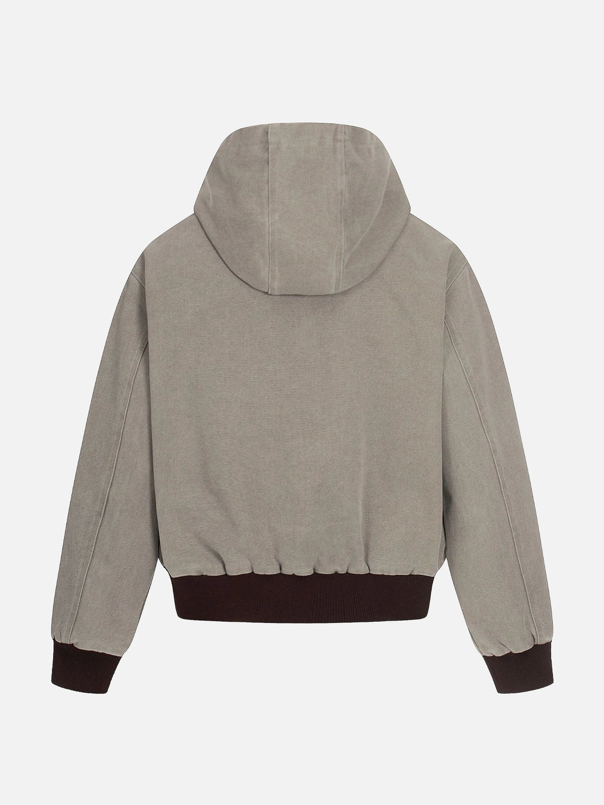 Barn-style Garment-washed & Distressed Hooded Work Jacket