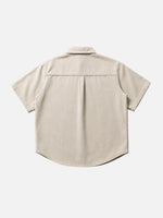Japanese-style Vintage Washed & Distressed Work Shirt
