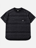 Loose-fit Striped T-shirt With Pocket Embroidery