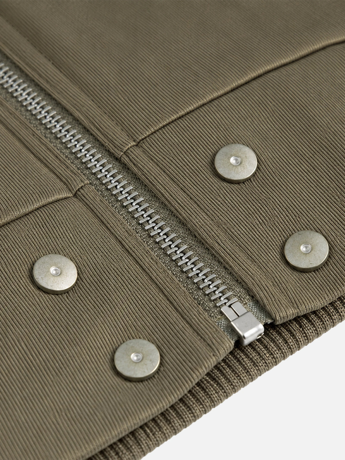Retro Riveted & Pleated Baseball Jacket