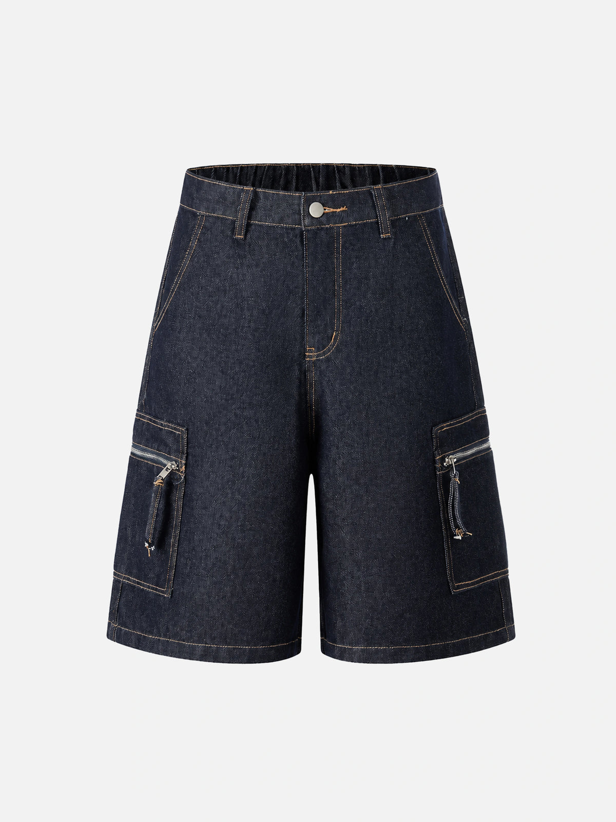 Large-pocket Denim Cargo Shorts