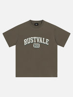 Schweres Baumwoll Stein-Print T-Shirt