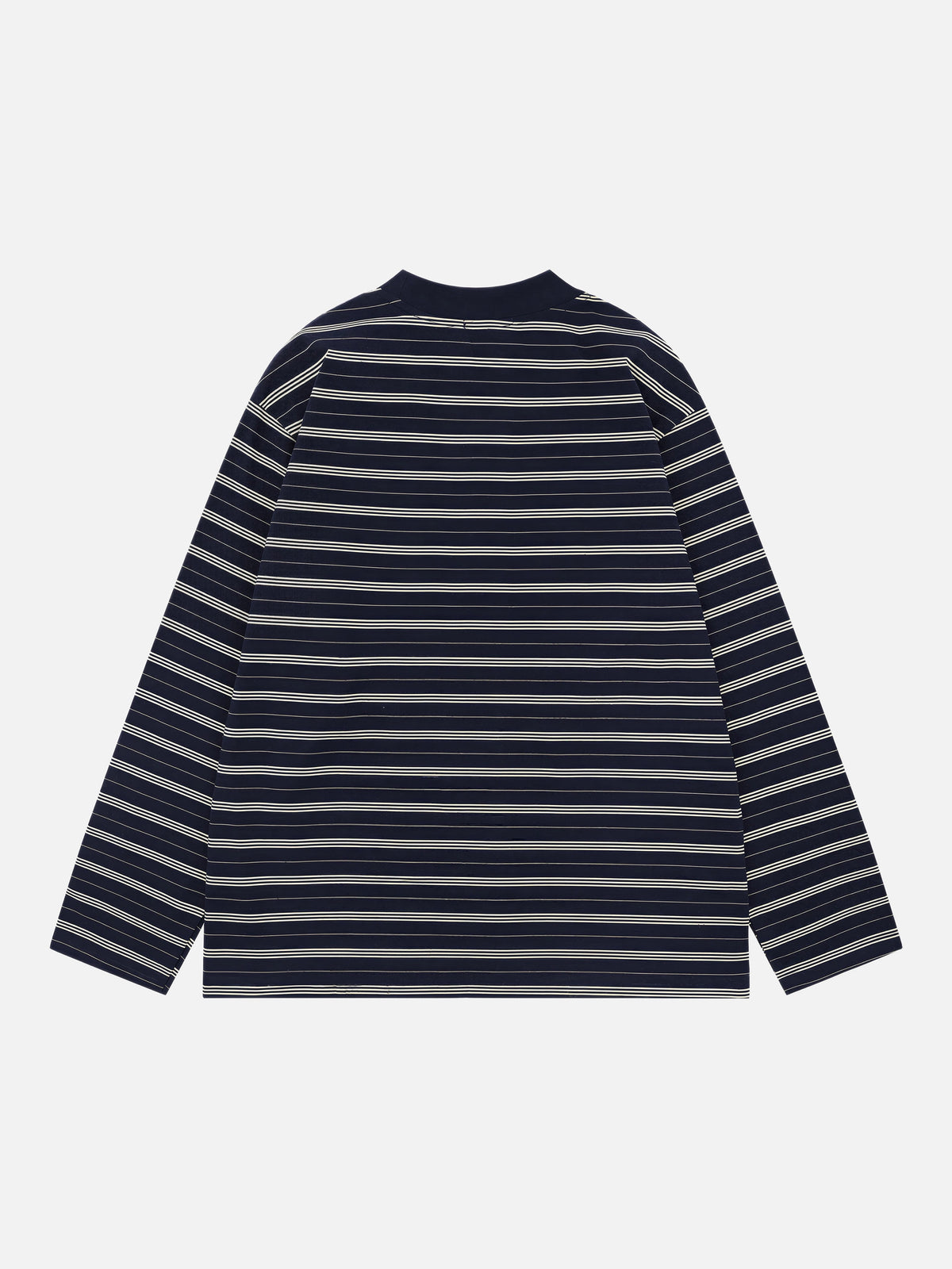 Color-block Striped Loose-fit Long-sleeve T-shirt