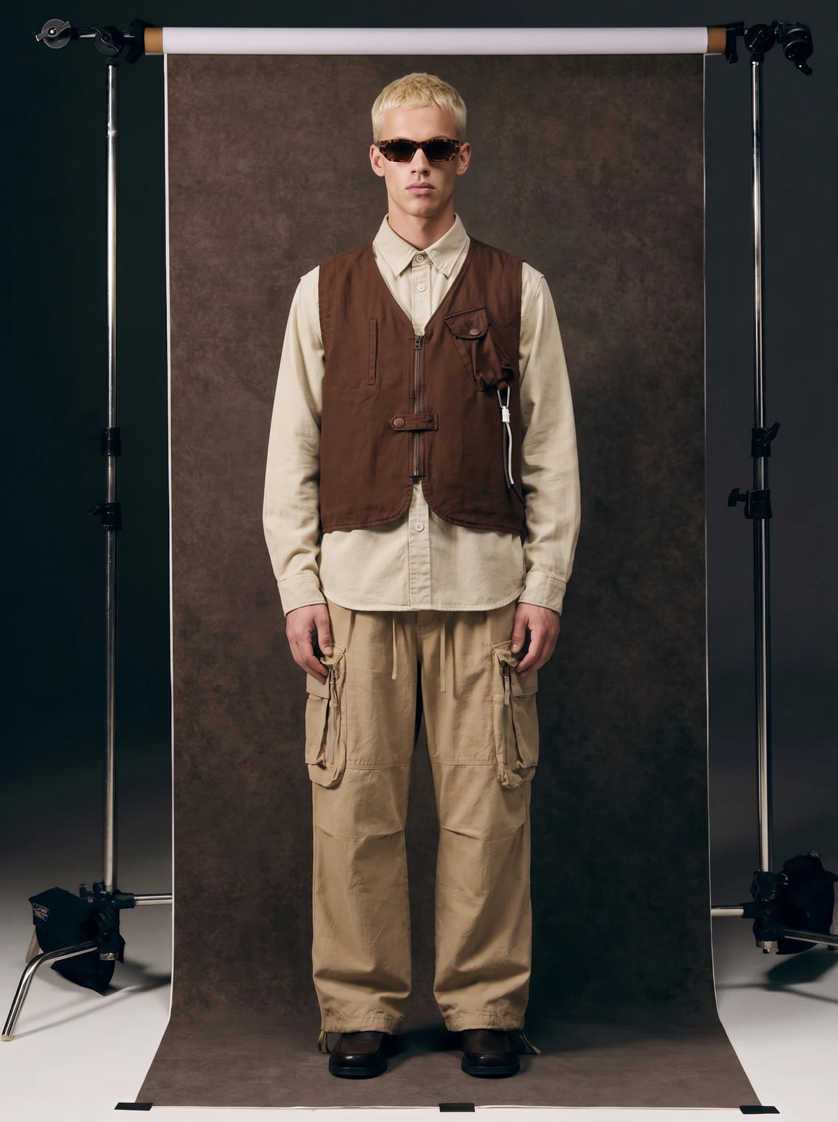 Léine Fhada Faux Dhá Phíosa Techwear Retro
