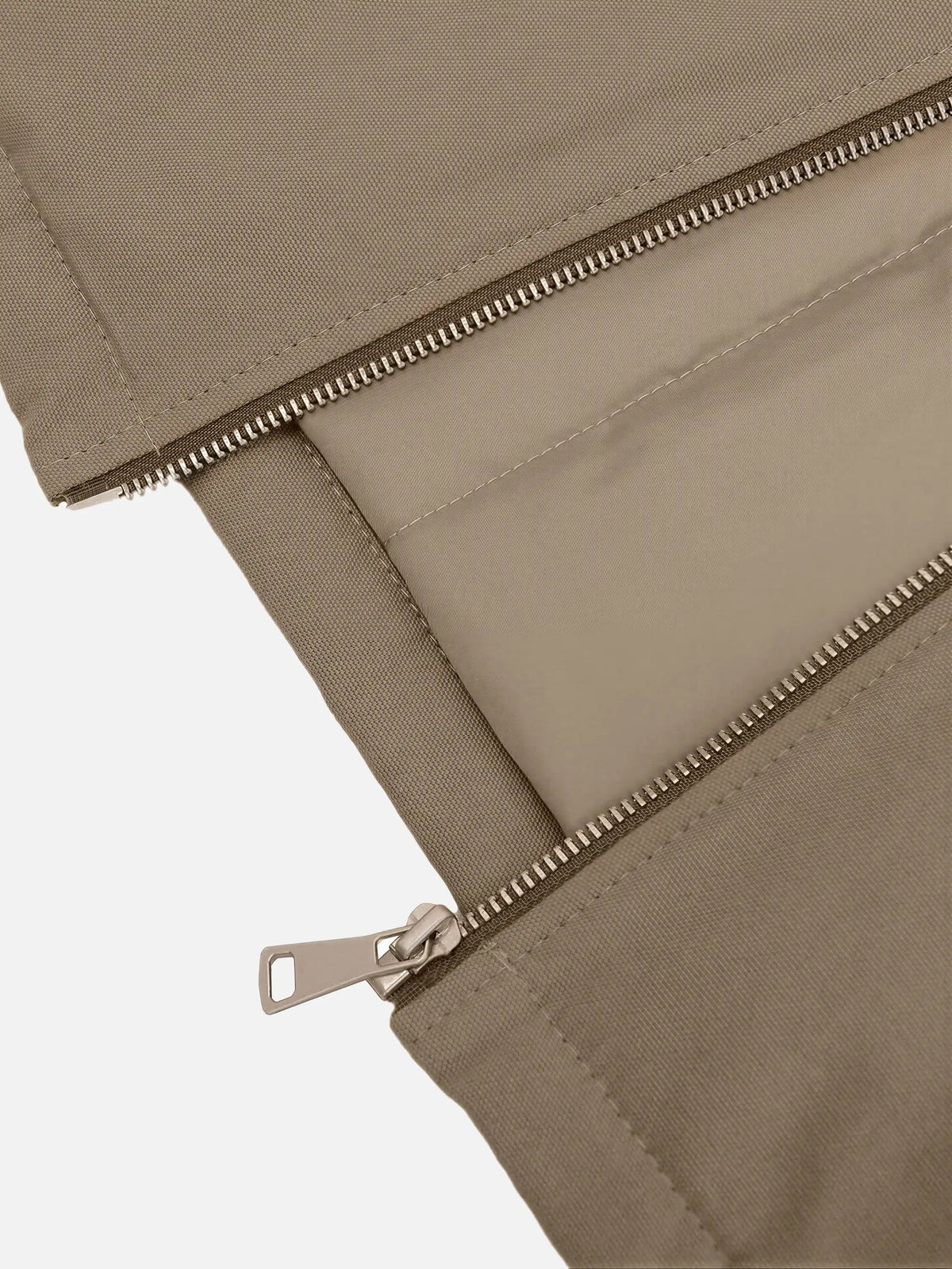 Retro Canvas & Leather-paneled Loose-fit Cotton Workwear Jacket