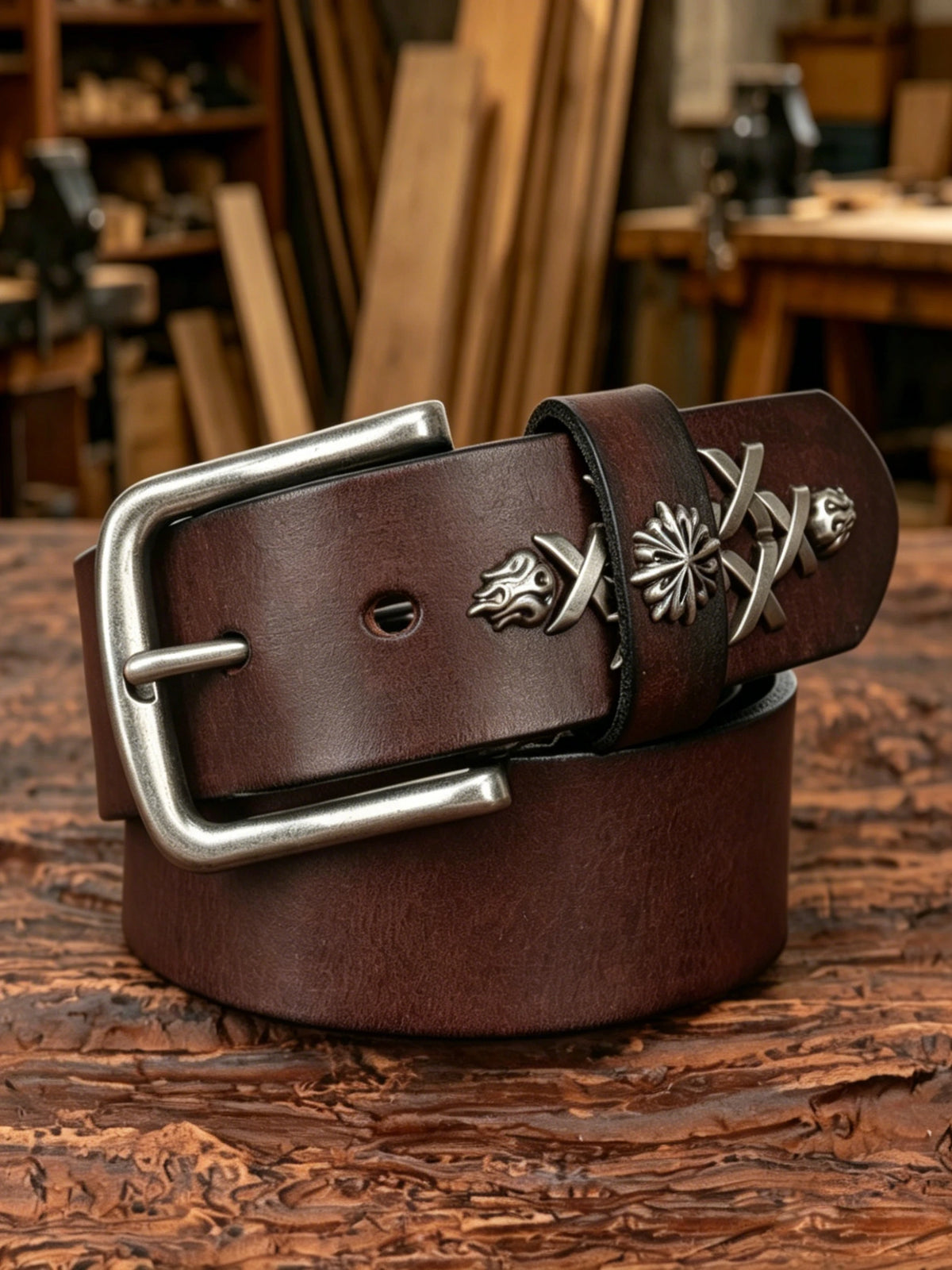 Versatile Handmade Men's Belt In Top-grain Cowhide
