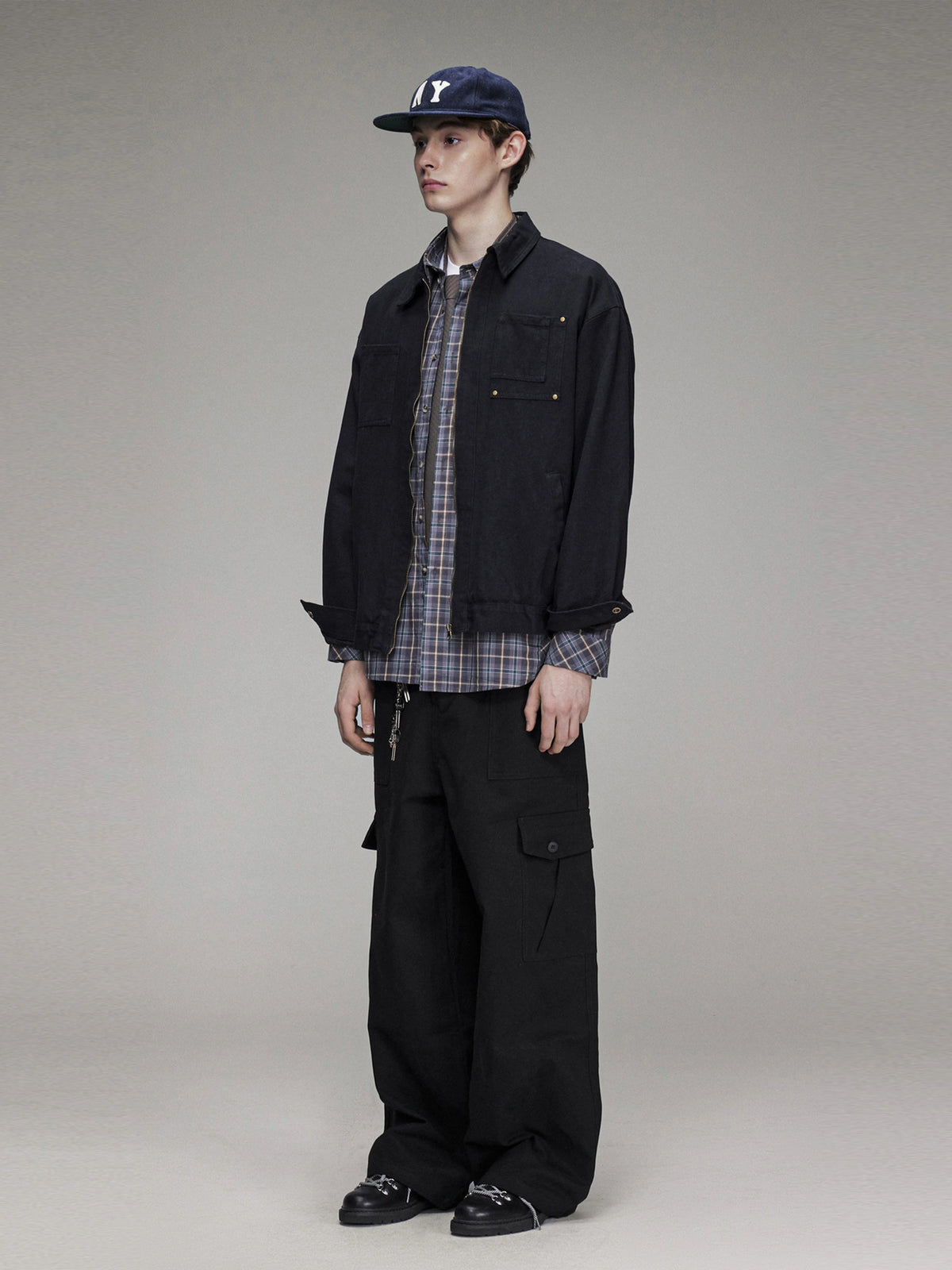 Solid-Color Casual Workwear Jacket