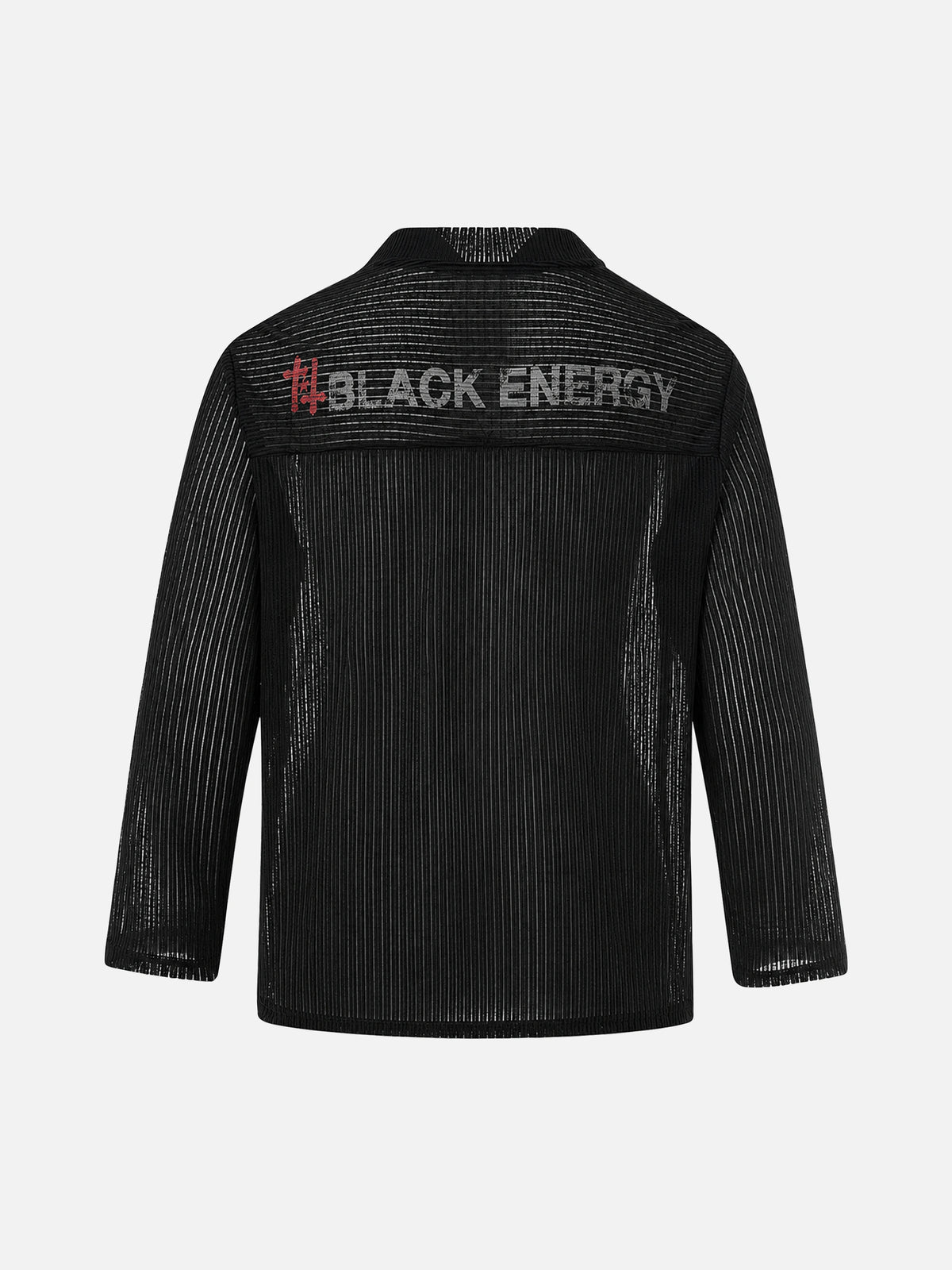 Digital Print V-neck Long-sleeve T-shirt