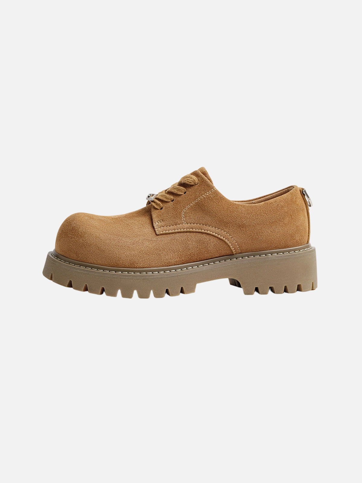 Height-increasing Commuter Work Shoes — Round-toe Leather Footwear