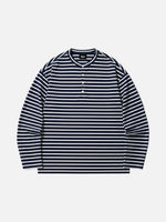 Japanese-style Retro Striped Sweatshirt