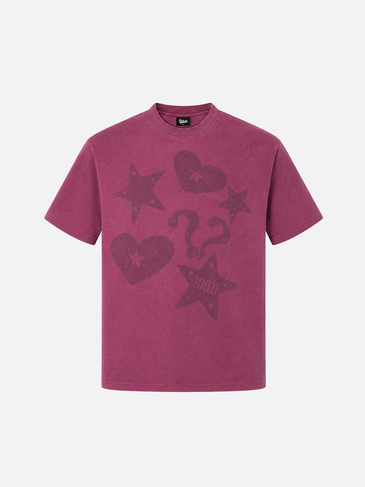 Unisex Premium Vintage-effect Loose-fit Printed T-shirt