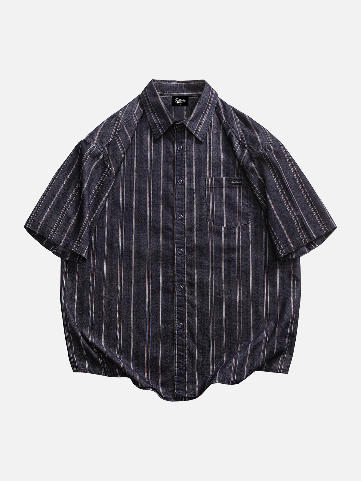 Corduroy Striped Short-sleeve Shirt