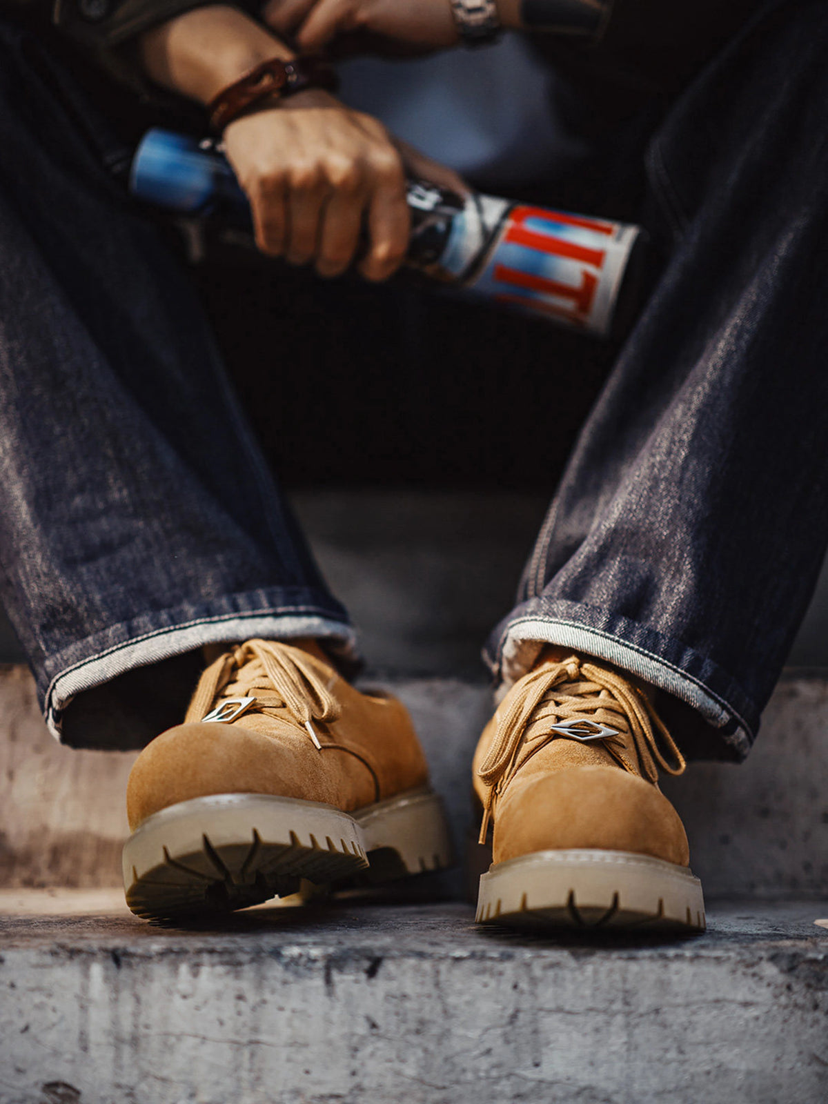 Height-increasing Commuter Work Shoes — Round-toe Leather Footwear