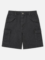 Retro Americana-style Military Multi-pocket Cargo Shorts