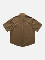 Versatile Washed Loose-fit Short-sleeve Shirt