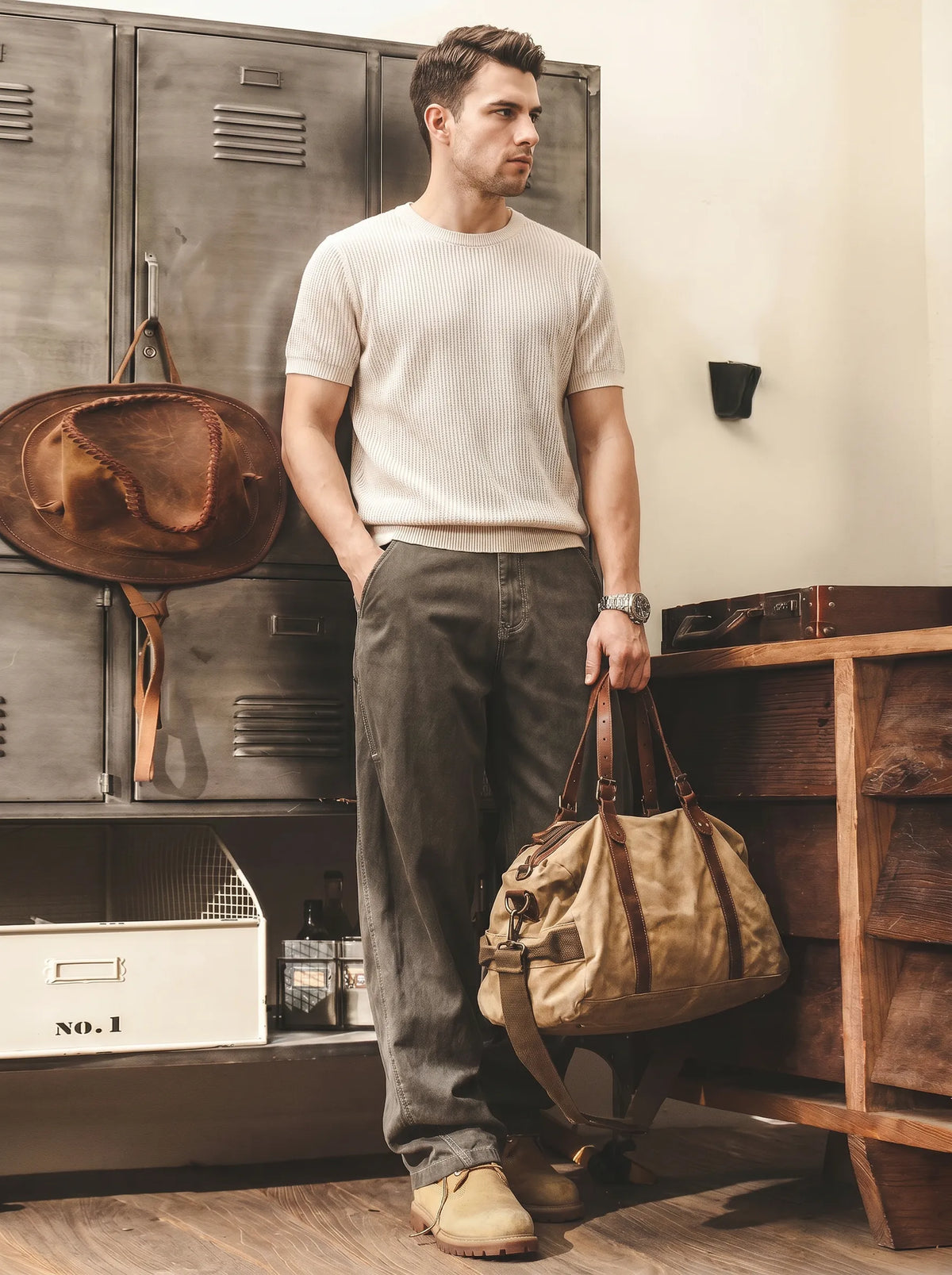 Maillard-style Straight-leg Casual Cargo Pants