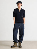 Wide-leg Striped Cargo Jeans (suspenders Not Included)