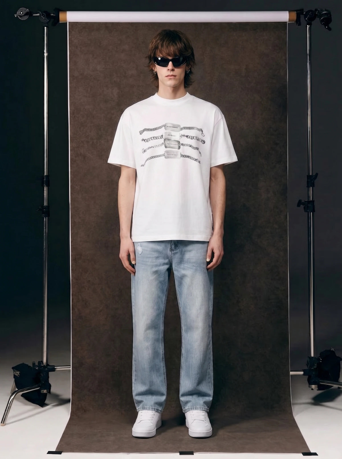 Retro-print Cooling & Quick-drying T-shirt