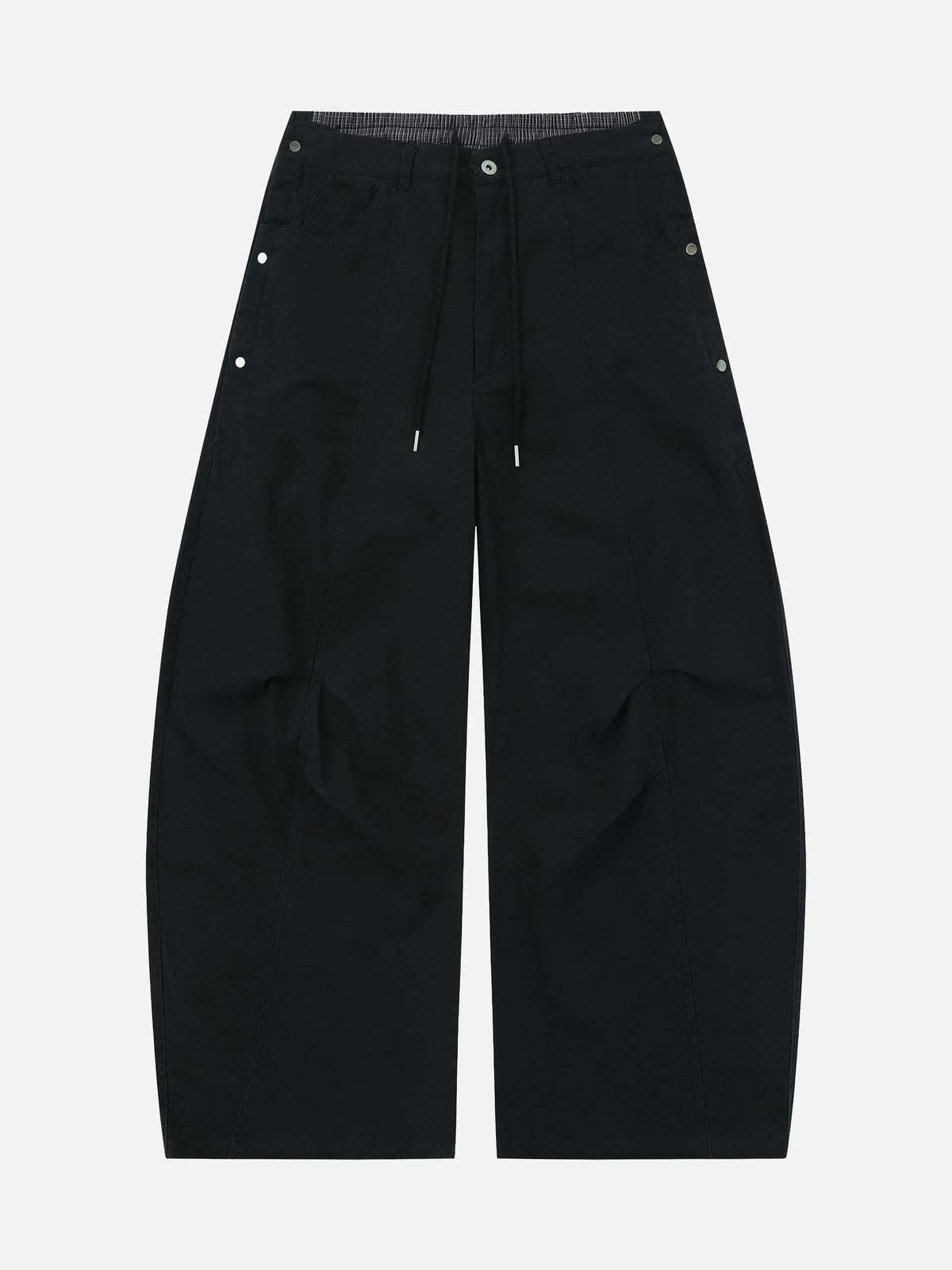 Faux Two-piece Loose-fit Canvas Cargo Pants