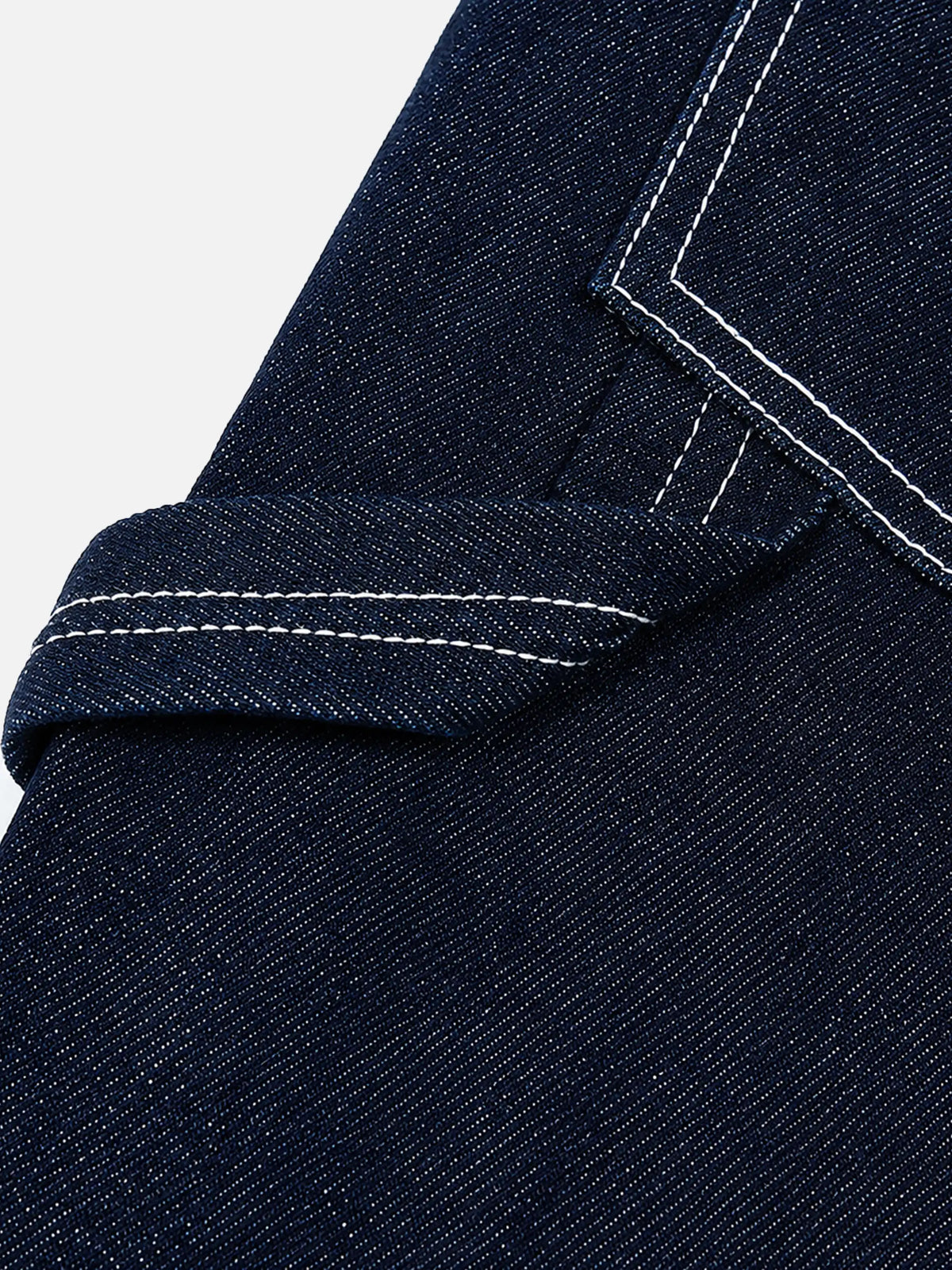 Retro Striped Denim Overalls