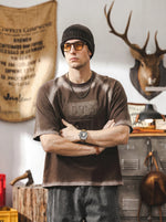 Heavyweight Oversized Washed T-shirt In Retro Maillard Tones