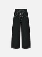 Jeans With Vintage Aircraft Buckle Design