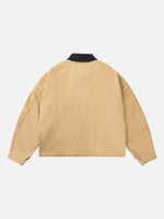 Washed Distressed Work Jacket