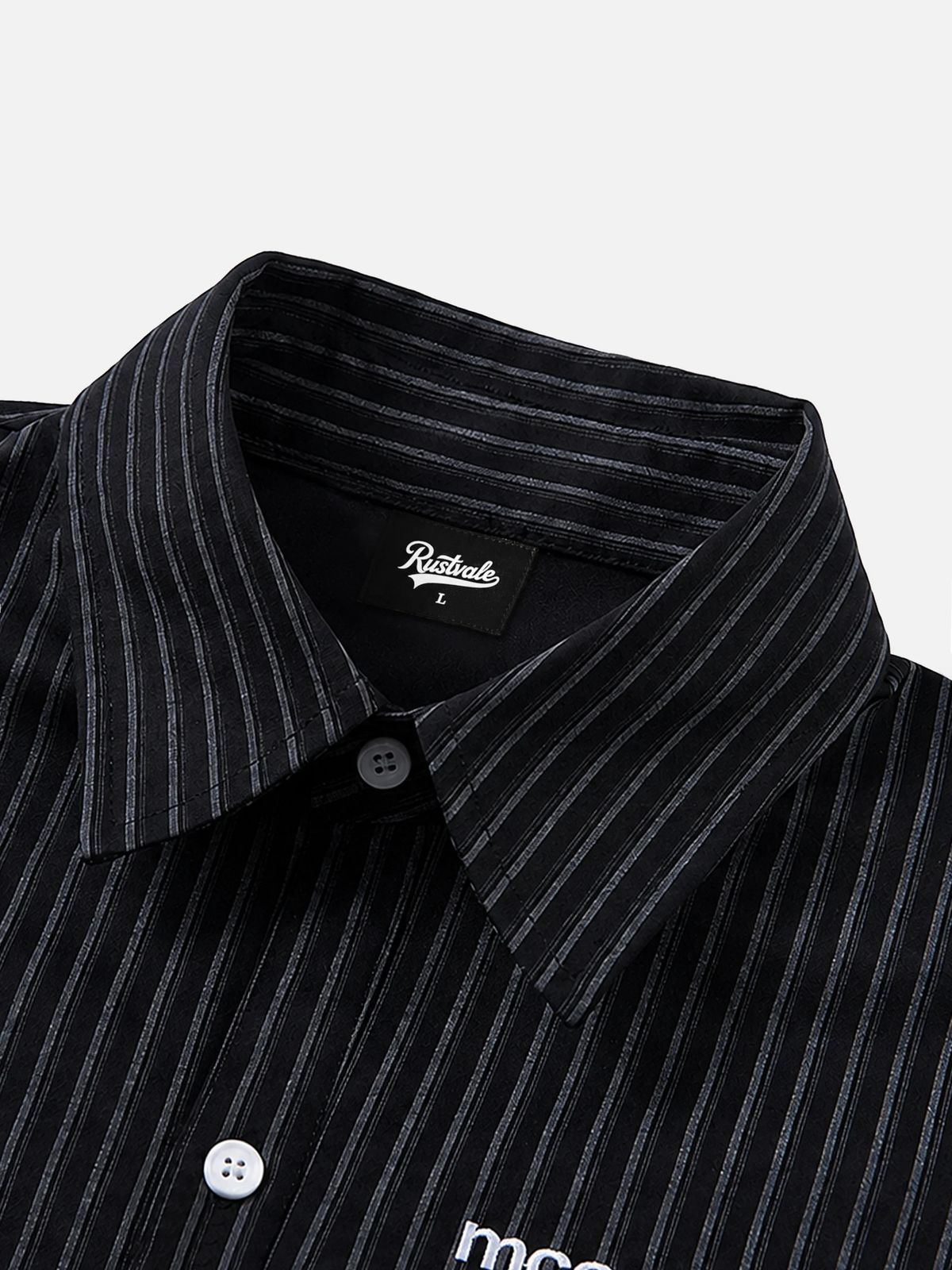 Retro Loose-fit Striped Faux Two-piece Long-sleeve Shirt