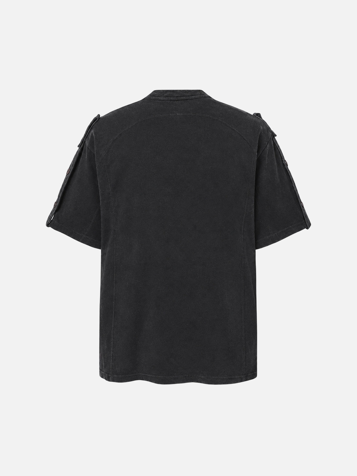 Retro Gradient Distressed Henley T-shirt