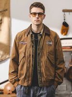 Classic Retro Detroit-style Workwear Bomber Jacket
