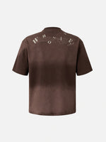 Wasteland-style Garment-washed Heavyweight Cotton T-shirt