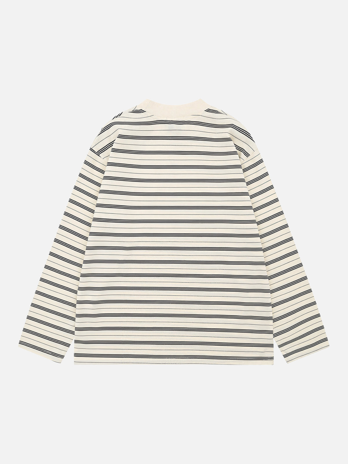 Color-block Striped Loose-fit Long-sleeve T-shirt